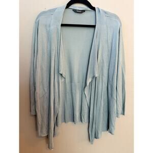 Simply Vera Wang Cardigan Open Front Lightweight Green Gray Spring Women S